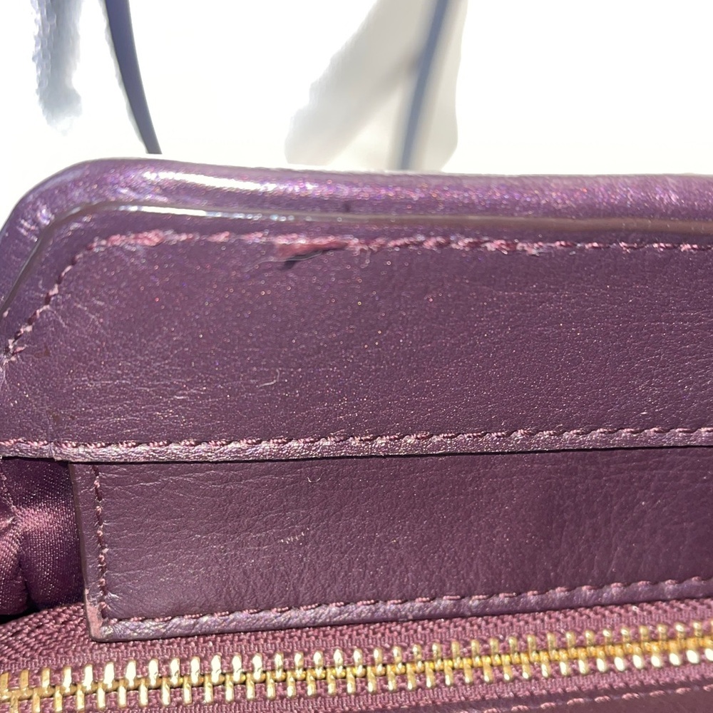 Coach Taylor Op Art Alexis Eggplant Purple Women's Bag G1369-F25501 Coach Classy - Picture 10 of 10
